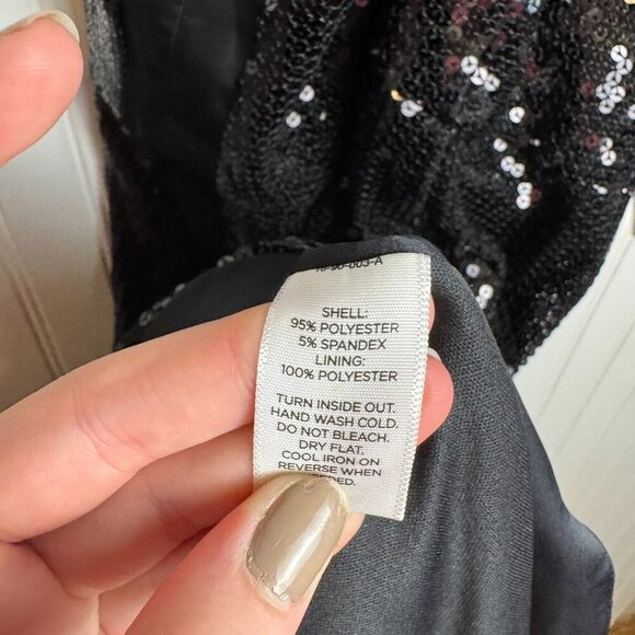 Prabal Gurung x JCP NWT black sequin dress back tie size 3X L8 - Picture 6 of 10